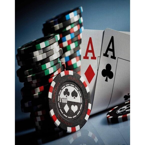 Poker Tournament Throw Pillow Cushion Cover chips man cave casino game room - Picture 3 of 4